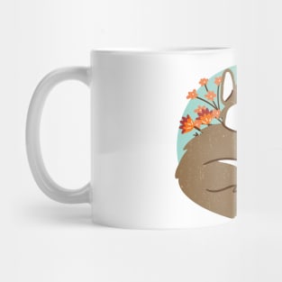 Husky and Flowers Mug